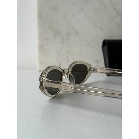 NEW Saint Laurent SL567 Clear Oval Sunglasses - Picture 3 of 8